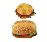 PU Simulation Artificial Hamburger Set for Visual Merchandising, Storefront Decoration, and Photo For Props Featuring PU Material and Realistic Appearance