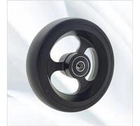 PU Solid Front Casters, 4in/5in Universal Wheelchair Replacement Wheels, Red (Black, 100mm/4in)