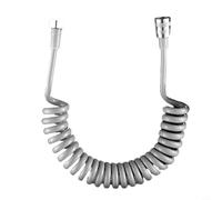 PU Spiral Hose Designed for Shower Head Connection with Optimized Flow Path and Space-Efficient Form (5 meters Grey)