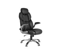 PU Swivel Office Chair, Black