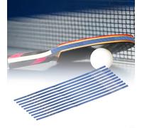 PU Table Tennis Racket For Edge Tape - 42cm Paddle Protective Side Tape, 0.6cm Width, Black/Blue, for Racket For Edge Protection Strip & For Ping Pong Paddle Guard(Black 6mm)