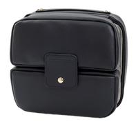 PU Travel Makeup Bag Functional and Stylish with Multiple Compartments for Tidy Organization, Compact Makeup Organizer for Daily Use, Black, Mass Beauty