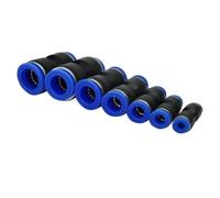 PU Type Pneumatic Fitting Pipe Gas Connectors Direct Thrust 4 to 12mm Plastic Hose 1Pcs(Use 4mm Hose)