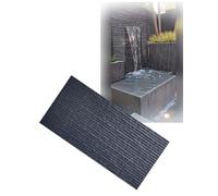 PU Waterfall Wall Panel, Faux Stone Interior Wall Decor, for Interior/Exterior Feature Wall Decor, Easy Installation Water Flow Design(Mineral Gray,120X60cm/6pcs)