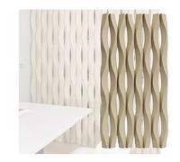 PU Wave Room Divider 4Pack Dimensional Panel Space Separator for Living Room & Entrance Brown 23.6"x47.2"x1.2" Stylish Privacy Partition