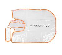 PU Weatherproof Raincoat for Dogs & Cats | Transparent Orange Trim Hooded Pet Jacket | Featherweight Rain Cape for Small/Medium/Large Pets | 10 Sizes XS - 6XL (XS)