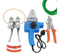 PU Welding Machine Set with Electric Drive and 300° Heating Head, Includes Scissors and Connector Holder for Welding PU Pipes and Plastic Strips