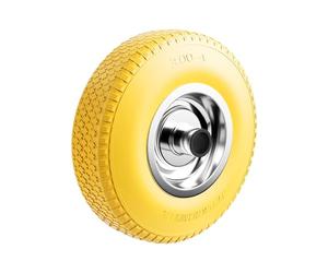 PU Wheel 3.00-4 255mm Solid Rubber Tyre Puncture-proof with metal Rim for Transport Aids