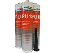PU18 Black Polyurethane Sealant Adhesive Strong Flexible for Construction, Auto and Marine Applications. Non Shrinking High Grab Suitable for Expansion Joints Paintable by Bond-It