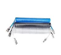PU6*4 8 * 5 10 * 6.5 12 * 8 Polyurethane Air Hose for Compressor Hoses Flexible Tool Connector Spring Spiral Tube(Blue 15M,PU8x5 with Fitting)