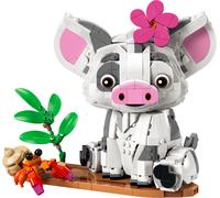 LEGO | Disney Moana Pua Figure - Toy Pig w/Flower, Crab and Raft Stand for Kids' Bedroom Decor - Birthday Gift for 9+ Year Old Girls & Movie Fans - 43292
