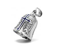 ＰＵＡＡＲＤ 【 PUAARD 】 guardian bell motorcycle motorcycle keychain motorcycle bell gremlin bells for motorcycles guardian angel gremlin bell biker bell (Blue Cross)