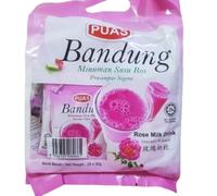 Puas Rose Milk Drink Instant Premix Bandung Minuman Susu Ros Pracampur Segera, 20 x 30g Per Pack, Halal, Expiry: 8th September 2025