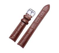 Puasny Leather Replacement Watch Strap for Men - Compatible with Standard Lug Watches in 12mm to 22mm,Brown,12mm