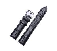 Puasny Leather Replacement Watch Strap for Men - Compatible with Standard Lug Watches in 12mm to 22mm,Black,16mm