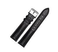 Puasny Men's Genuine Leather Watch Band - Classic Replacement Strap in 12mm to 24mm,Black,17mm