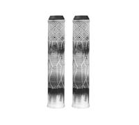 Puasny Rubber Mountain Bike Handlebar Cuff Shockproof MTB Handle Cuffs Grips,White,ID 21-22mm