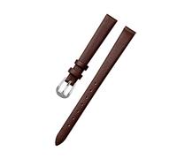 Puasny Women's Leather Watch Bracelet - Thin Replacement Strap for Ladies in 6mm to 18mm Sizes,Brown Sk,8mm