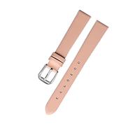 Puasny Women's Leather Watch Bracelet - Thin Replacement Strap for Ladies in 6mm to 18mm Sizes,Pink Sk,8mm