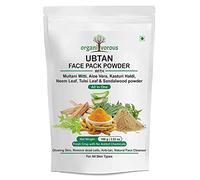 PUB Organivorous|Ubtan Face Pack|Multani Mitti, Wild Turmeric/Kasturi Haldi, Neem Leaves, Aloe Vera, Sandalwood/Chandan & Tulsi Powder|All Skin Types|Herbal & Natural|Men & Women|100 Grams