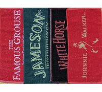 Pub Paraphernalia Set of 4 Assorted Whisky Bar Towels