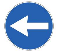 Pubblimania Indicator sign made of aluminium, round, 3 mm thick, for outdoor use, diameter 30 (indicator)