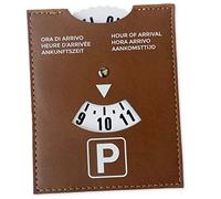 pubblimania Parking Disc Maxi Parking Space Arrival Time Soft Touch Artificial Leather 10.5 x 13 cm (Elegance)