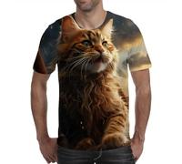 PUBDSKBLDE 3D Print T-Shirts Funny Graphics Tees Crewneck Short Sleeve Tees for Mens Womens