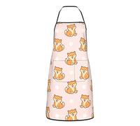 PUBDSKBLDE Cute Shiba Inu Aprons Kitchen Chef Waterproof Adjustable Funny Dog Apron For Bbq With Pockets For Men Women