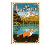 PUBDSKBLDE Metal Sign California Lassen Volcanic Lake Vintage Decor Art Sign Home Kitchen Bar Cafe Club Cave Wall Decor Retro Travel Tin Sign 20x30cm