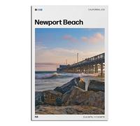 PUBDSKBLDE Metal Sign California Newport Beach Balboa Pier Retro Decor Art Sign Home Kitchen Bar Cafe Club Cave Wall Decor Vintage Travel Tin Sign 30x43cm