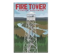 PUBDSKBLDE Metal Sign Fire Tower Gordon Wisconsin Retro Decor Art Sign Home Kitchen Bar Cafe Club Cave Wall Decor Vintage Travel Tin Sign 30x43cm