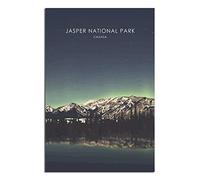 PUBDSKBLDE Metal Sign Jasper National Park Canada Night Retro Decor Art Sign Home Kitchen Bar Cafe Club Cave Wall Decor Vintage Travel Tin Sign 20x30cm