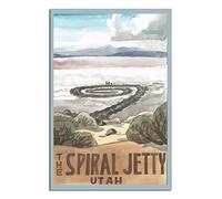 PUBDSKBLDE Metal Sign Utah Spiral Jetty Retro Decor Art Sign Home Kitchen Bar Cafe Club Cave Wall Decor Vintage Travel Tin Sign 14x20cm