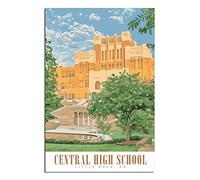 PUBDSKBLDE Metal Tin Sign Arkansas Little Rock Central High School Retro Decor Art Sign Home Kitchen Bar Cafe Club Cave Wall Decor Vintage Travel Sign 20x30cm