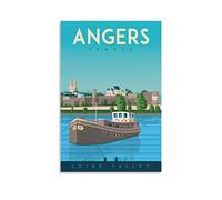 PUBDSKBLDE Metal Tin Sign France Angers Loire Valley Vintage Decor Art Sign Home Kitchen Bar Cafe Club Cave Wall Decor Retro Travel Sign 30x43cm