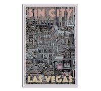 PUBDSKBLDE Metal Tin Sign Nevada Las Vegas City Street Retro Decor Art Sign Home Kitchen Bar Cafe Club Cave Wall Decor Vintage Travel Sign 20x30cm