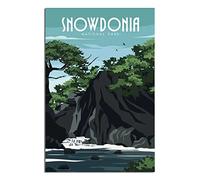 PUBDSKBLDE Metal Tin Sign Snowdonia National Park Retro Decor Art Sign Home Kitchen Bar Cafe Club Cave Wall Decor Vintage Travel Sign 30x43cm