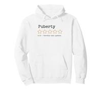 Puberty 0/10 Terrible Skin Updates Funny Teen Pullover Hoodie