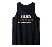 Puberty 0/10 Terrible Skin Updates Funny Teen Tank Top
