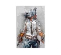 PUBG Gamer Wall Art Action Poster Print Video Game Decor Watercolor Artwork Gaming Room Wall Art Player Unknowns Battlegrounds Unique Gift for Gamers Modern Home Decor Gift 16x24inch(40x60cm) Unframed