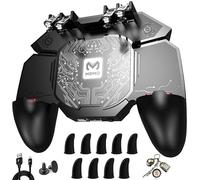 PUBG Mobile Phone Controller with Semiconductor Cooling Fan, PUBG Triggers Fast Cooler, 6 Fingers Grip Gamepad, L2R2 Trigger Phone Game Radiator for PUBG/Fortnite/Rules of Survival Game/COD