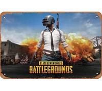 PUBG PlayerUnknown's Battlegrounds Horizontal Retro Poster 12 x 8 Inches Vintage Metal Tin Sign for Home, Bathroom, Living Room Bedroom