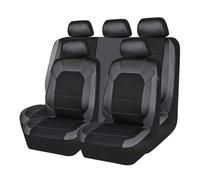 PUBIBD Car Seat Covers Full Set for Audi Q2 Q3 8U Q3 Q5 8R Q5 e tron Sportback Q7 4L Q7 4M Q8 B4 8G, Full Surround Car Seat Cushion Interior Accessories, Front Rear Seat Protectors,B Black+Grey