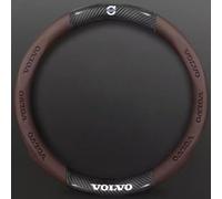 PUBIBD Car Steering Wheel Cover for Volvo XC90 XC60 V50 S60 V70 V60 V40 S90, Full Coverage Anti Slip Soft Breathable Durable Steering Wheel Protector Cover, Elastic Auto Center Console Cover