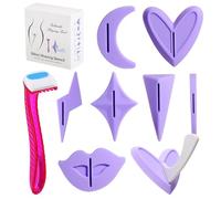Pubic Hair Stencils Women Bikini Privates Shaving Stencil for Women Intimate Pubic Hair Trimmer with 7 Shapes Perfect for Bikini Area Shaping and Styling