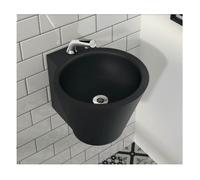 Public Bathroom Delabie Sink MINI BAILA with tap hole stainless steel Matt Black