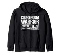 Public Defender certified by the Courtroom Warrior Inc. Zip Hoodie