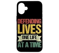 Public defender Defending lives one life at a time Case for iPhone 16 Plus