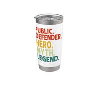 Public Defender Hero Myth Legend Vintage Public Defender Stainless Steel Insulated Tumbler